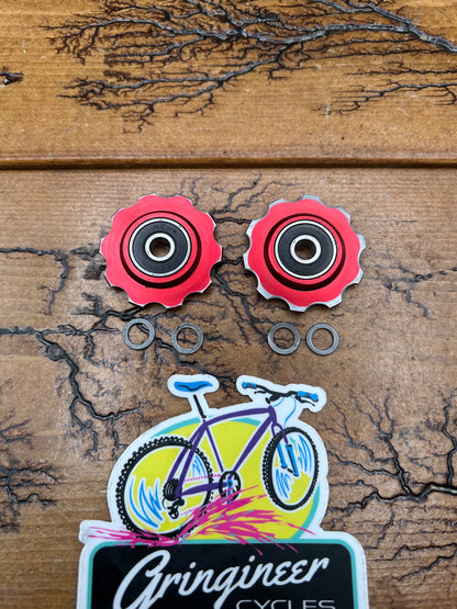 Red Anodized Derailleur Pulley Set