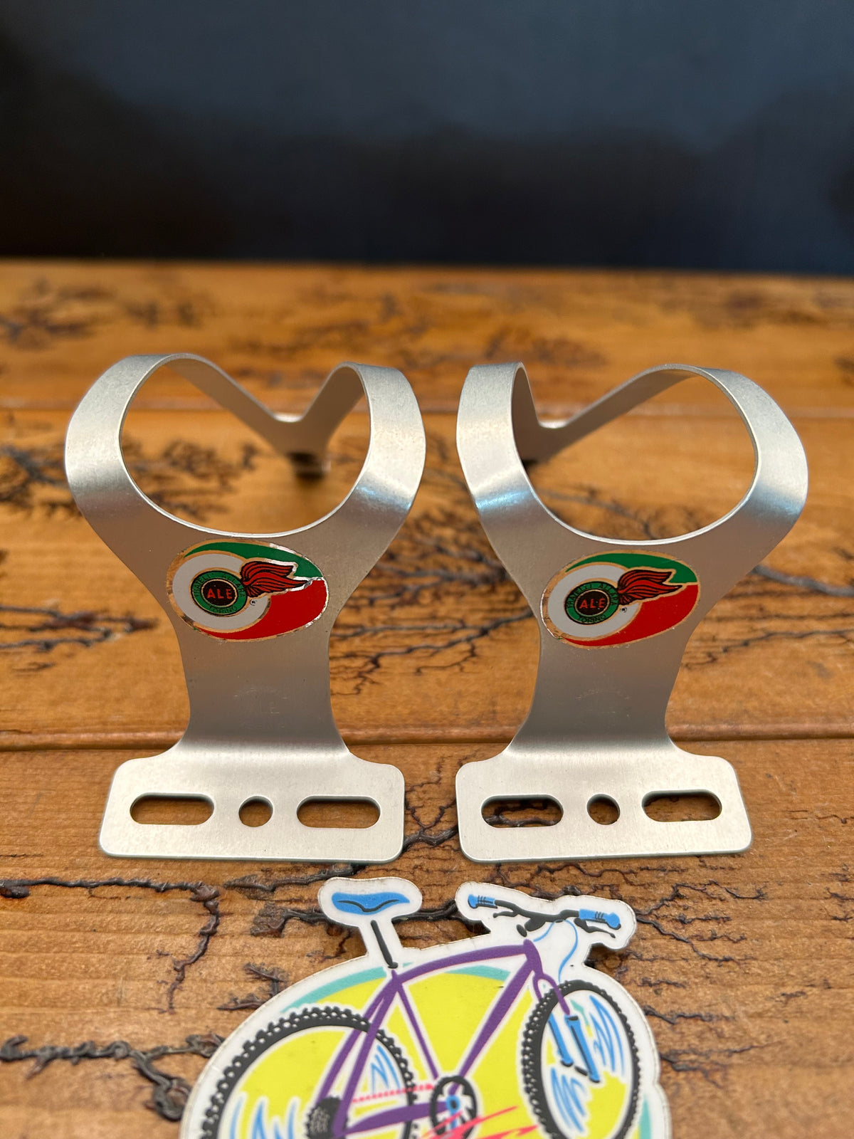 ALE 97 L.D Medium Silver Toe Clips / Cages NOS