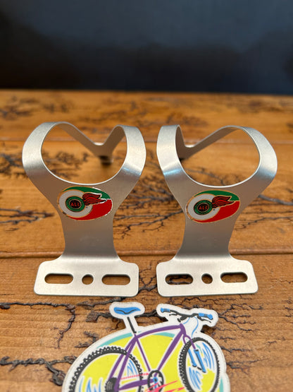 ALE 97 L.D Medium Silver Toe Clips / Cages NOS