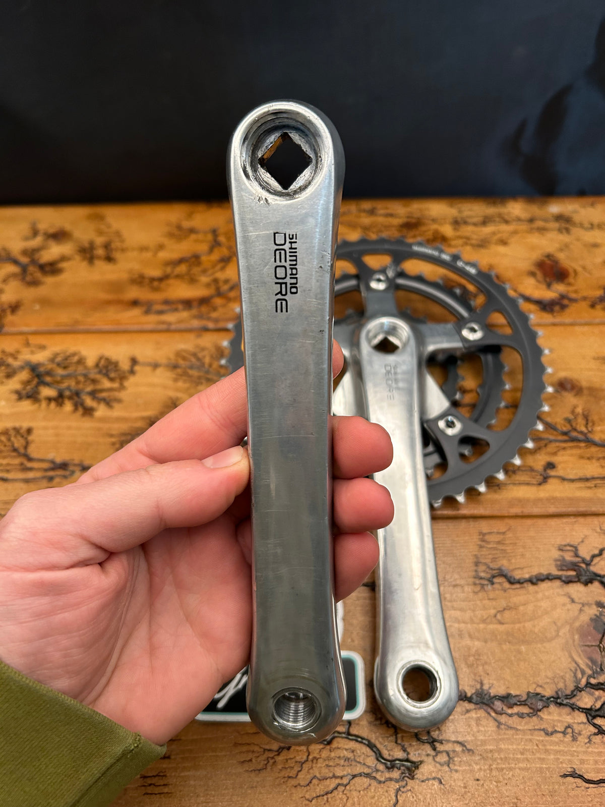 Shimano Deore FC-MT60 46/36/24 Black Chainrings 175mm Square Taper Crankset