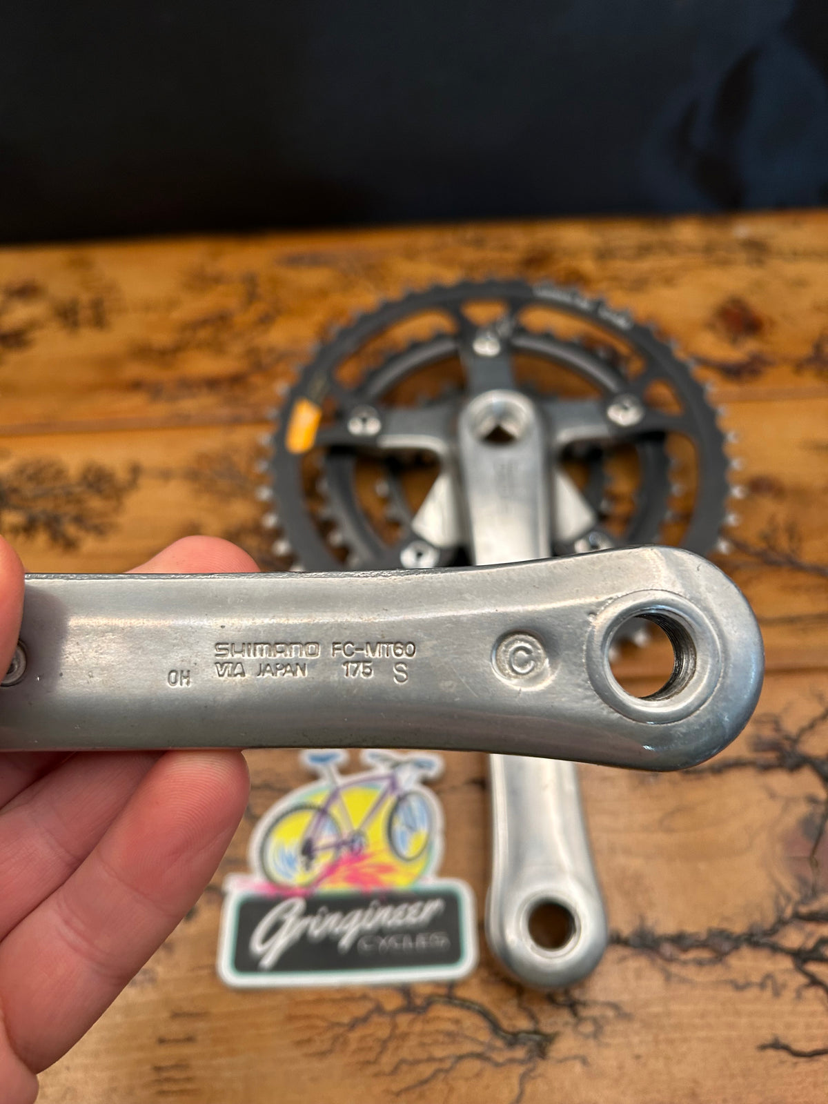 Shimano Deore FC-MT60 46/36/24 Black Chainrings 175mm Square Taper Crankset