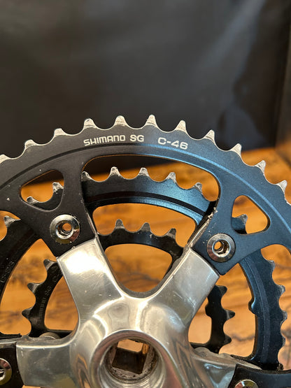 Shimano Deore FC-MT60 46/36/24 Black Chainrings 175mm Square Taper Crankset
