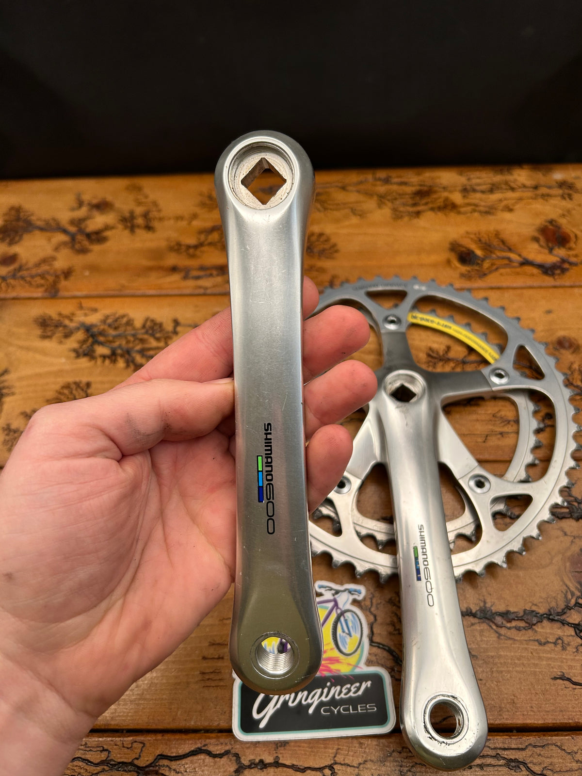 Shimano 600 Tri Color FC-6400 52/42 Biopace 170mm Crankset