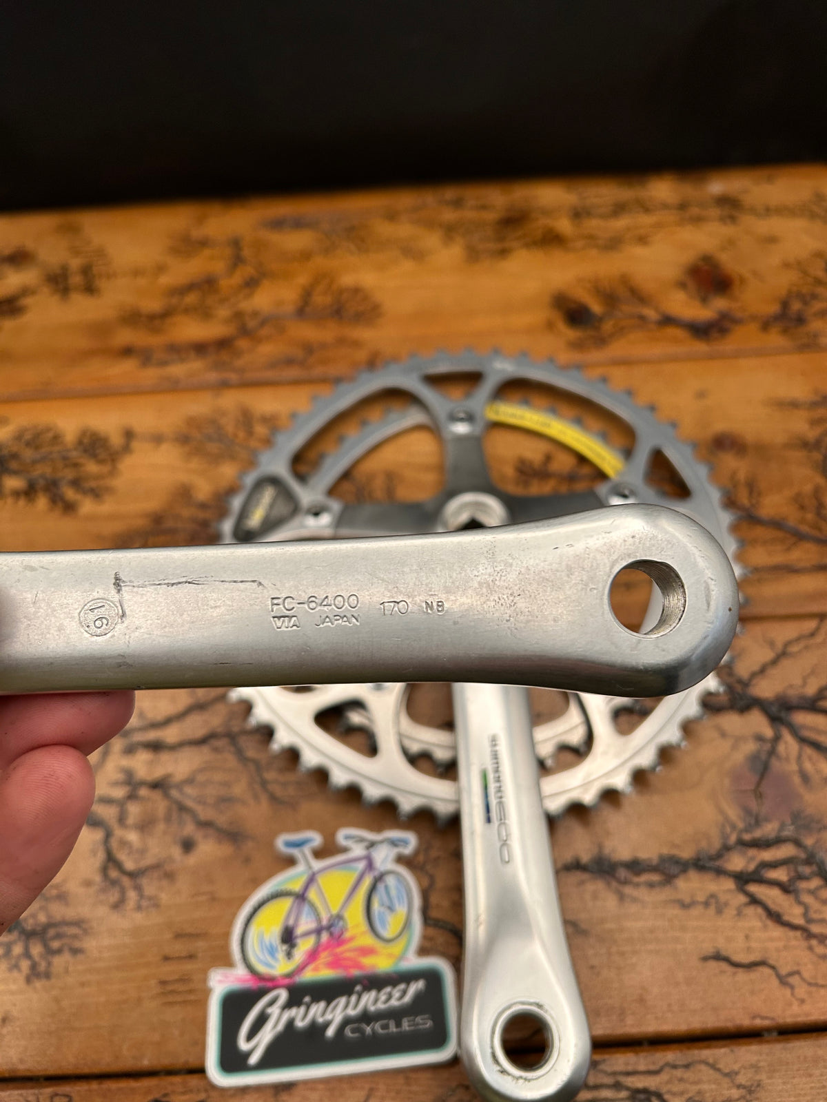 Shimano 600 Tri Color FC-6400 52/42 Biopace 170mm Crankset