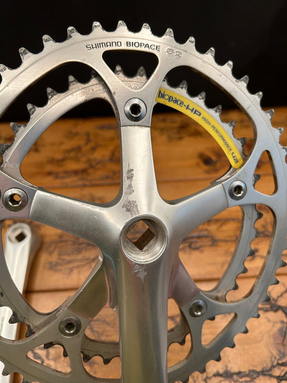 Shimano 600 Tri Color FC-6400 52/42 Biopace 170mm Crankset