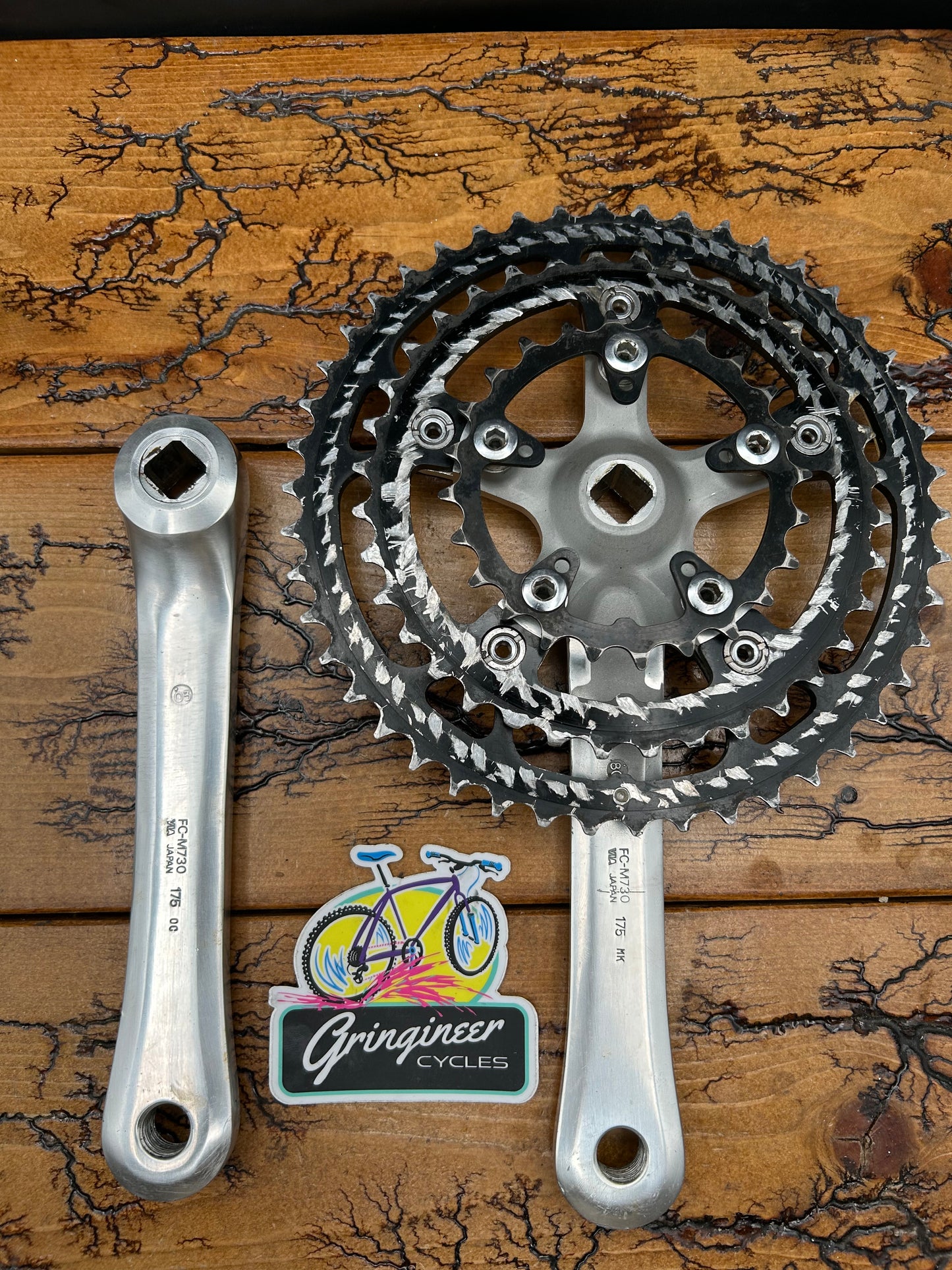 Shimano Deore XT FC-M730 46/36/24 175mm Square Taper Crankset