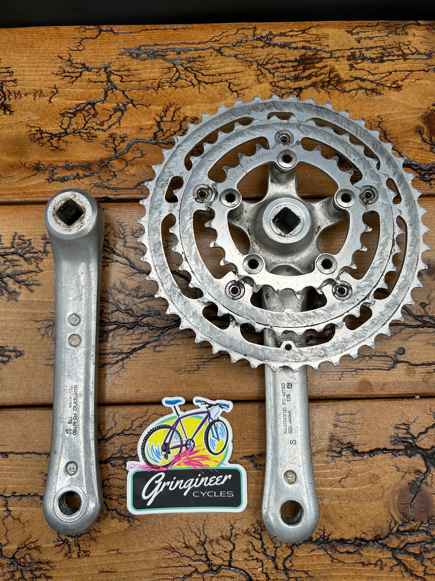 Shimano Deore FC-MT60 46/36/24 175mm Square Taper Crankset