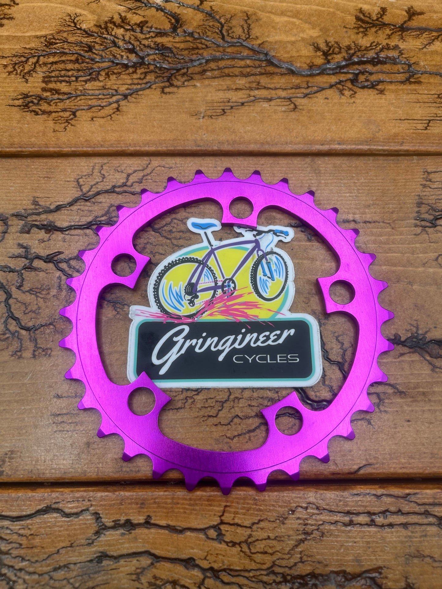 Purple Anodized 32 Tooth 94 BCD Chainring NOS
