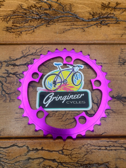 Purple Anodized 32 Tooth 94 BCD Chainring NOS