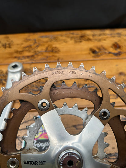 Suntour XC Pro 46/36/24 175mm Square Taper Crankset