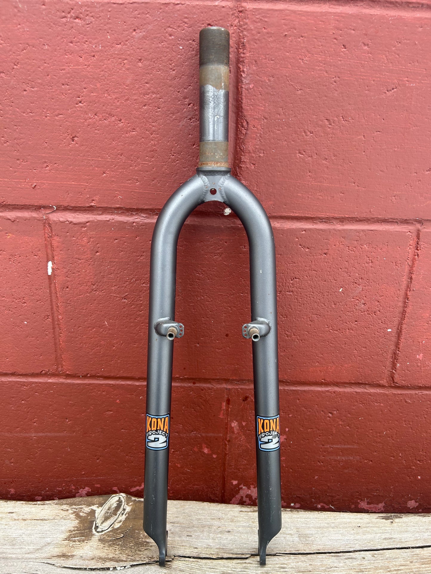 Kona Project Two Gray 1 1/8 Threaded Fork 122mm of Steerer