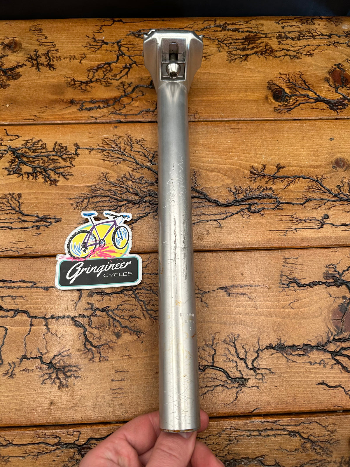 30.2mm x 320mm Silver Seatpost