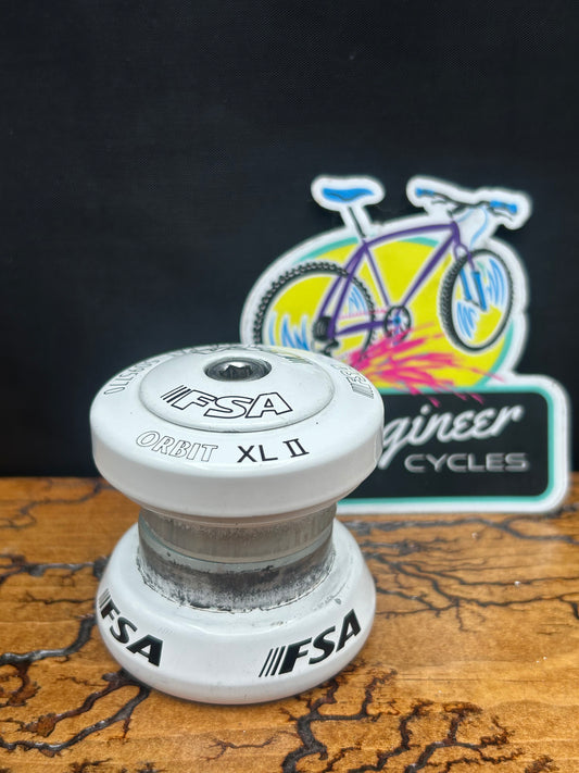 FSA Orbit XL II White 1 1/8 Inch Threadless Headset