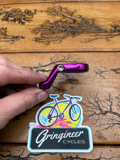 Purple Anodized 1 1/8 Inch Threadless Cantilever Cable Hanger Stop