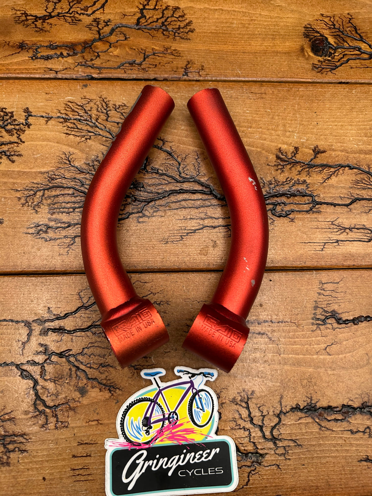 Craig Metalcraft Red / Orange Aluminum Bar Ends