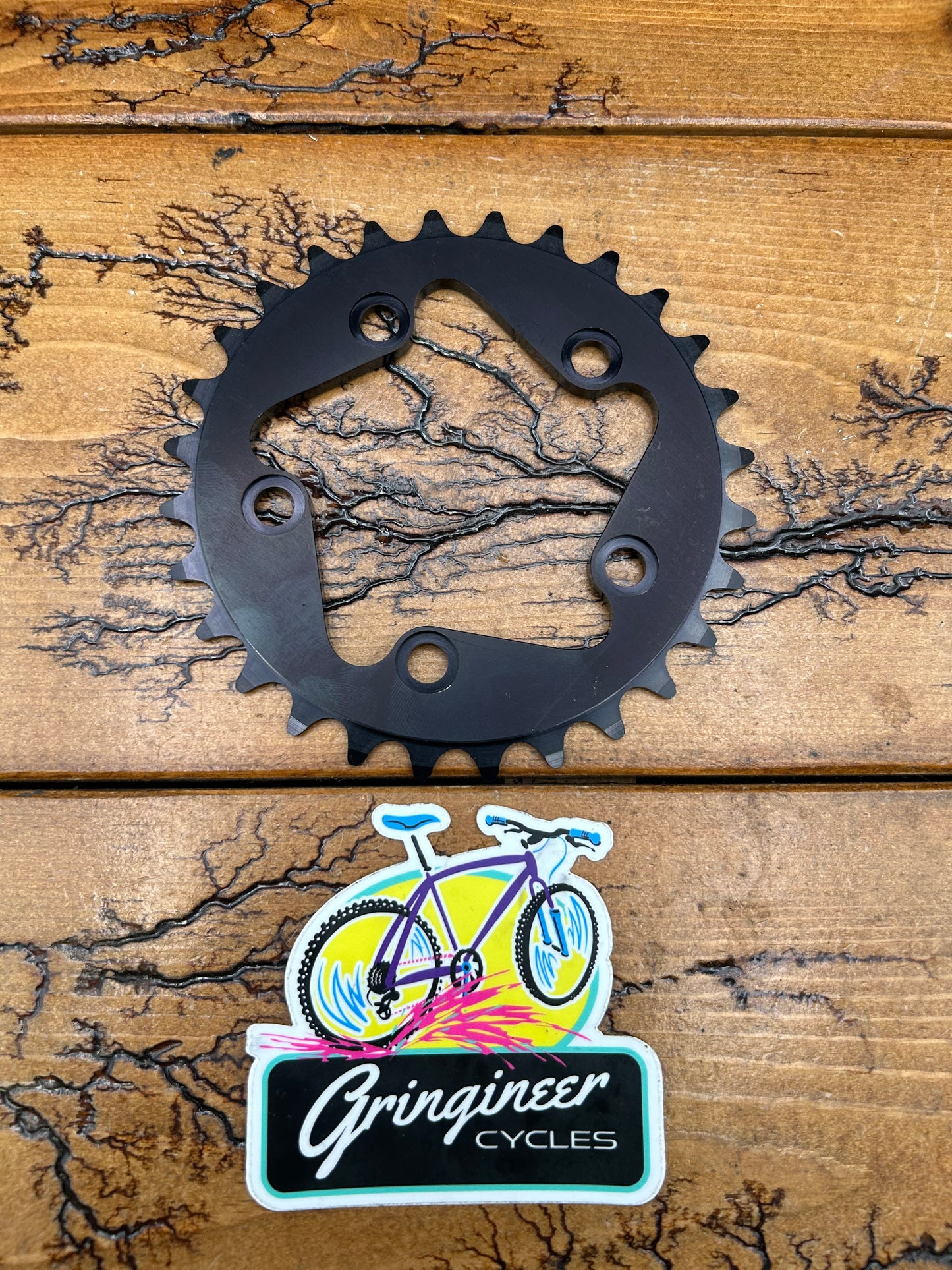 Blackspire 28 Tooth 74 BCD 5 Bolt Black Chainring NOS