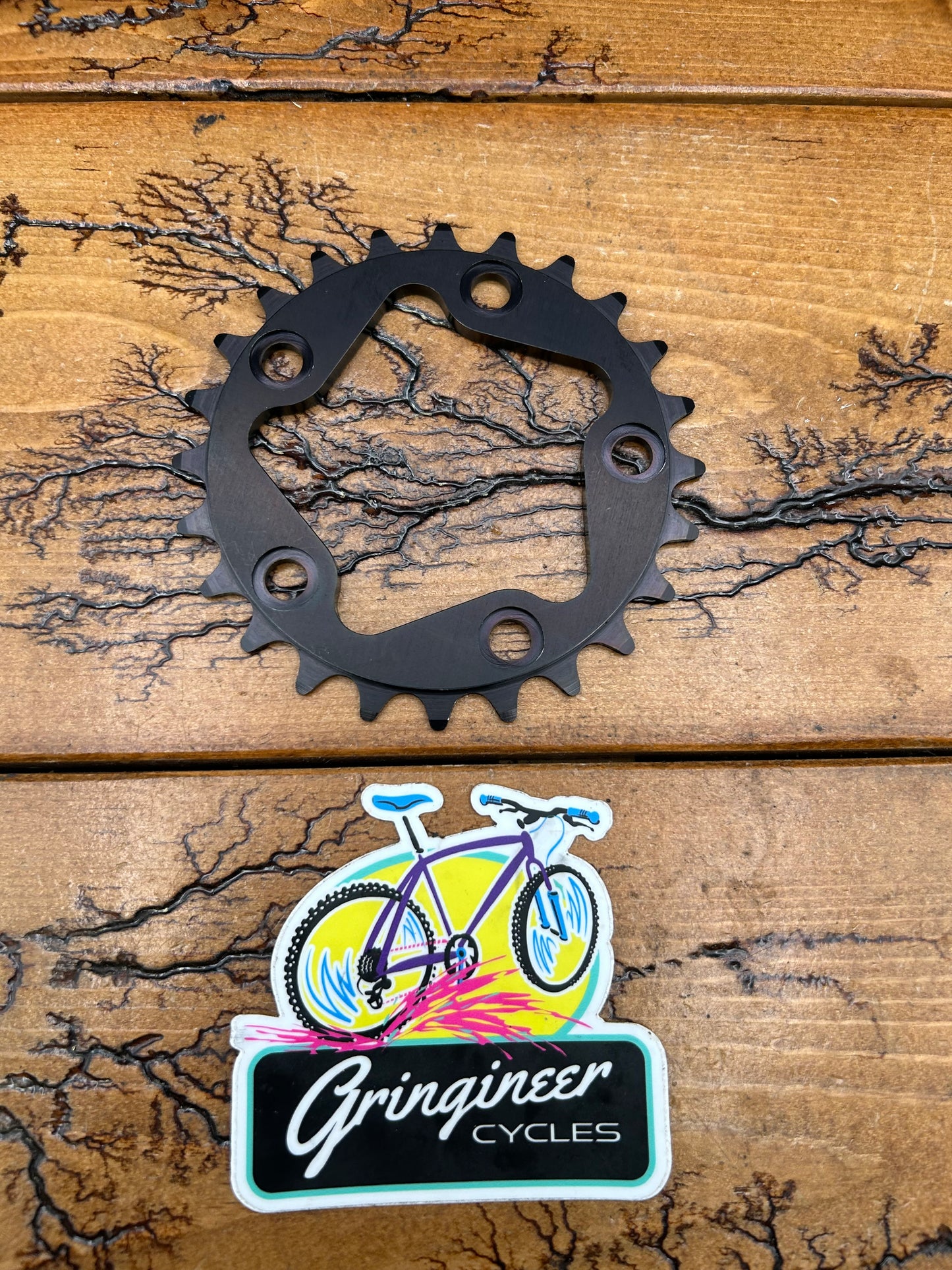 Blackspire 24 Tooth 74 BCD 5 Bolt Black Chainring NOS
