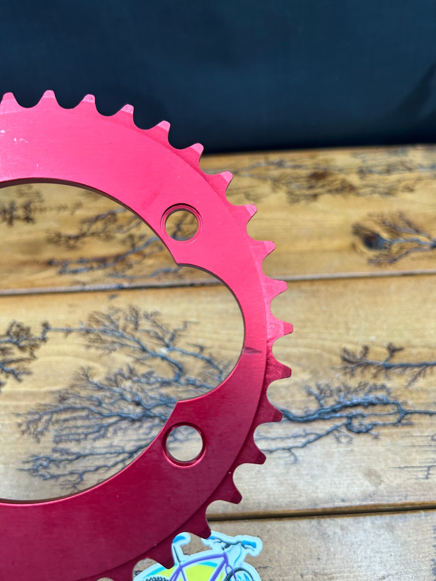 Blackspire 37 Tooth 110 BCD 5 Bolt Red Anodized Chainring NOS