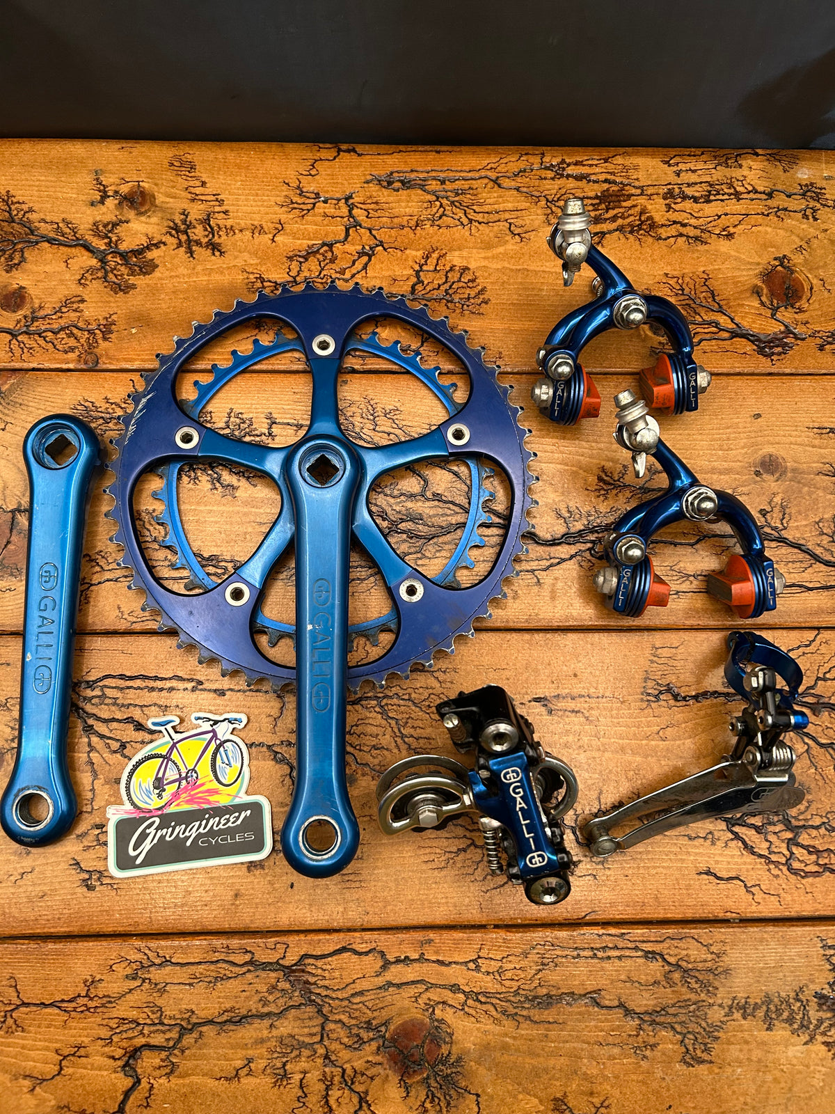 Galli Aerodynamic KL / Criterium Blue Anodized Mini Groupset