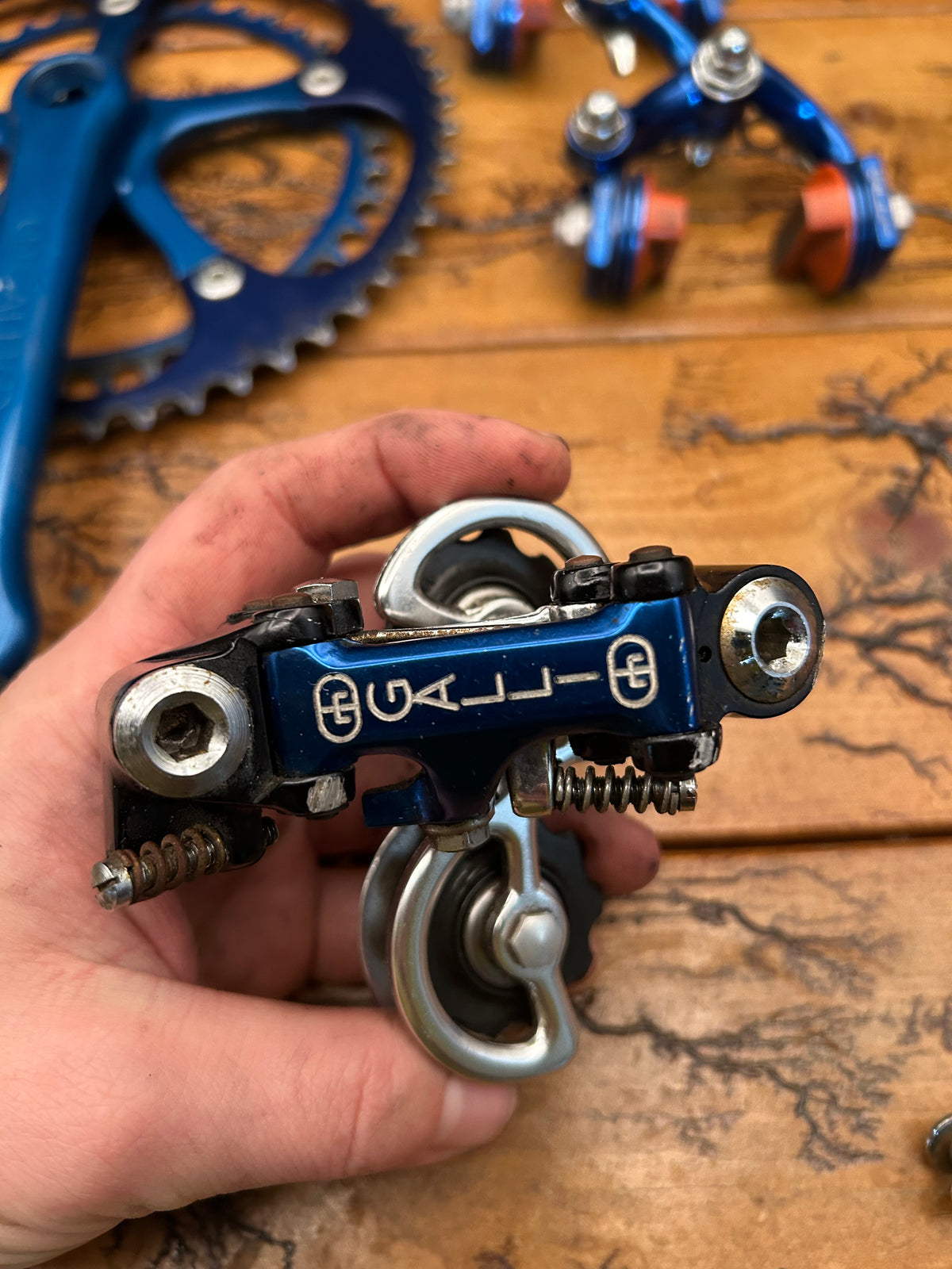 Galli Aerodynamic KL / Criterium Blue Anodized Mini Groupset