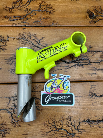 Answer ATAC Easton Taperwall 115mm 1 1/4 Inch Neon Yellow Quill Stem