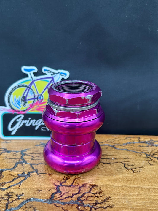 Chris King No Logo 1 1/4 Inch 3DV Purple 2nut Threaded Headset