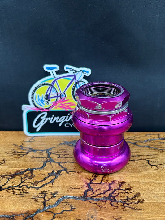 Chris King No Logo 1 1/4 Inch 3DV Purple 2nut Threaded Headset