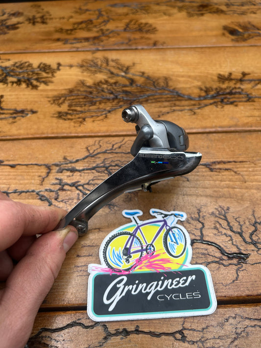 Shimano 600 Tri Color FD-6400 28.6mm Bottom Pull Front Derailleur