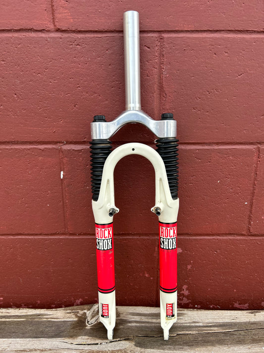 Rock Shox Judy XC White/Red 26" 1 1/8 Threadless Suspension Fork