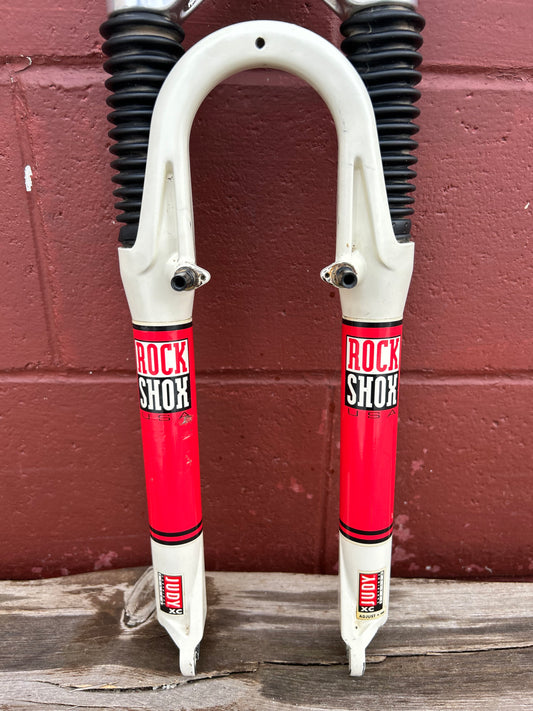 Rock Shox Judy XC White/Red 26" 1 1/8 Threadless Suspension Fork