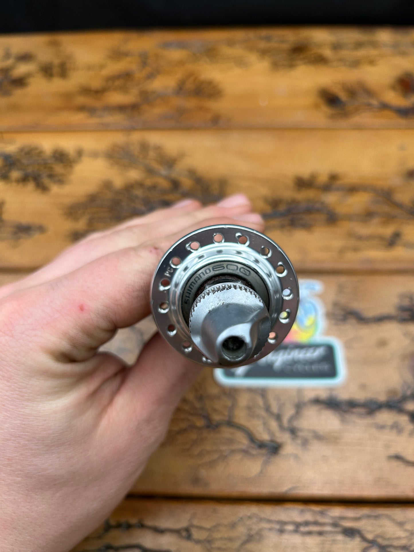 Shimano 600 Tri Color HB-6400 32 Hole Front Hub With Skewer