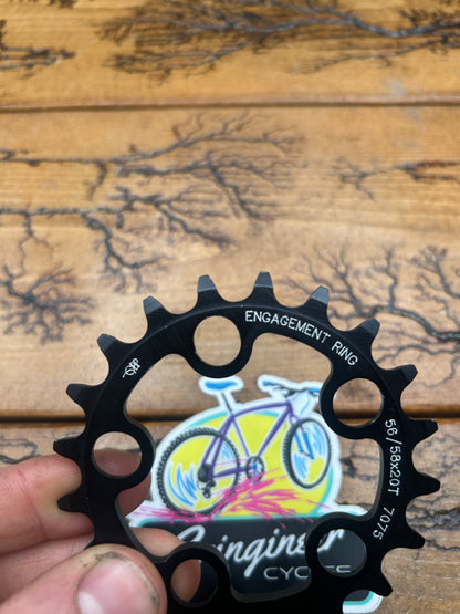 QBP Engagement Ring 20 Tooth 56/58 BCD Chainring NOS