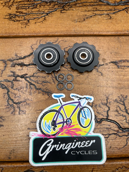 Black Anodized Rear Derailleur Pulley Set