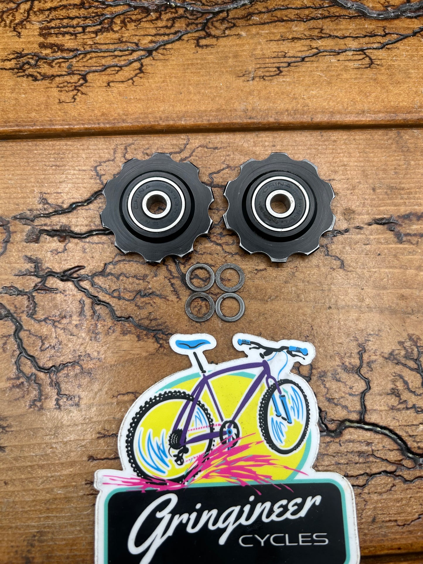 Black Anodized Rear Derailleur Pulley Set