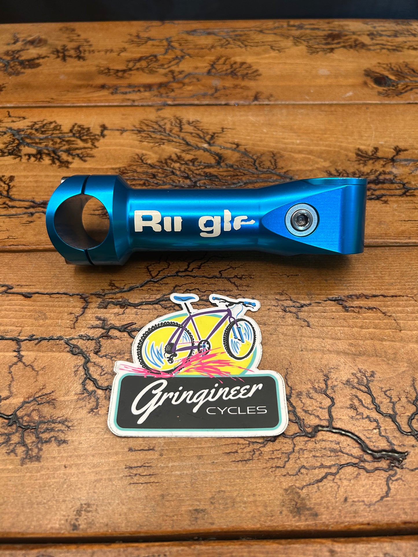 Ringle Zooka 120mm 1 1/8 25.4mm Turquoise Threadless Stem With Top Cap