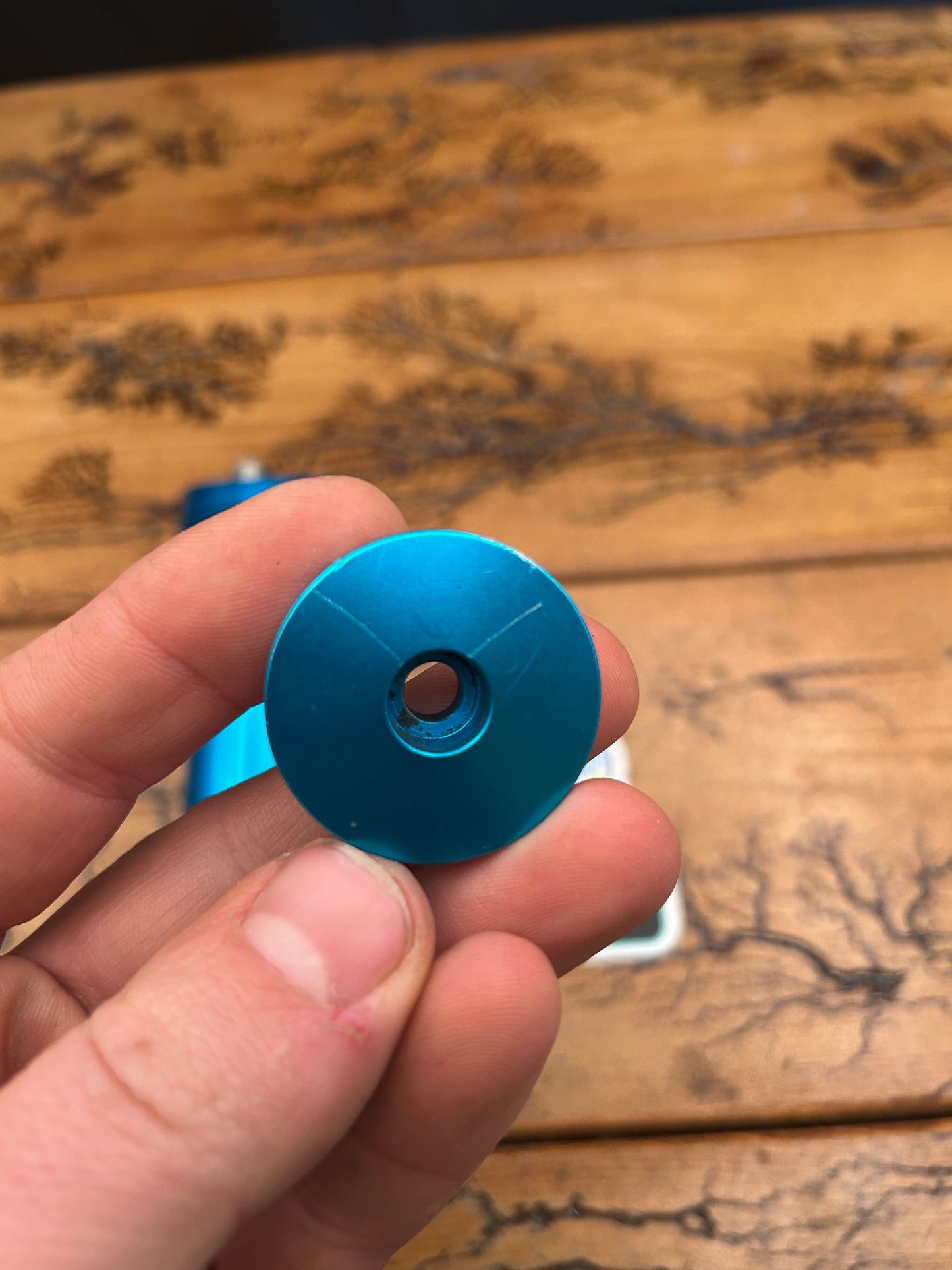 Ringle Zooka 120mm 1 1/8 25.4mm Turquoise Threadless Stem With Top Cap