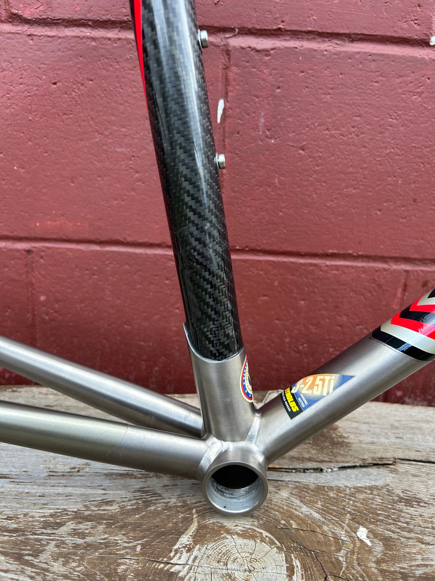 2003 53cm Lemond Tete De Course Titanium Lugged Carbon Frameset