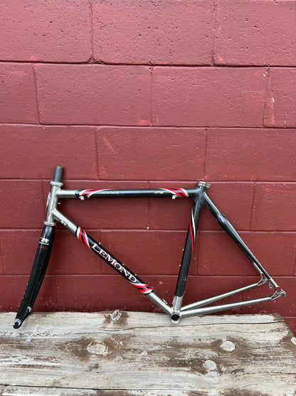 2003 53cm Lemond Tete De Course Titanium Lugged Carbon Frameset