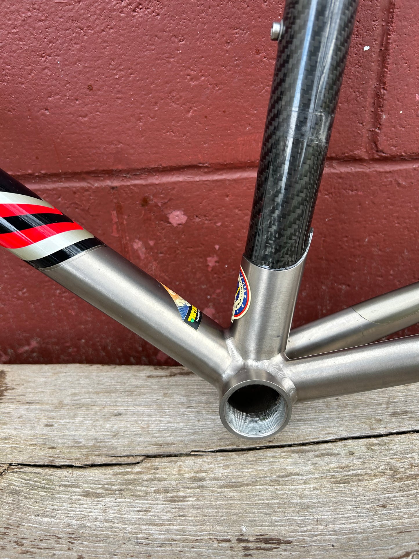 2003 53cm Lemond Tete De Course Titanium Lugged Carbon Frameset