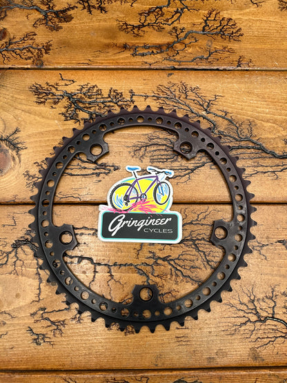 SR Sakae Royal Super Light 50 Tooth 144 BCD Drilled Black Chainring NOS
