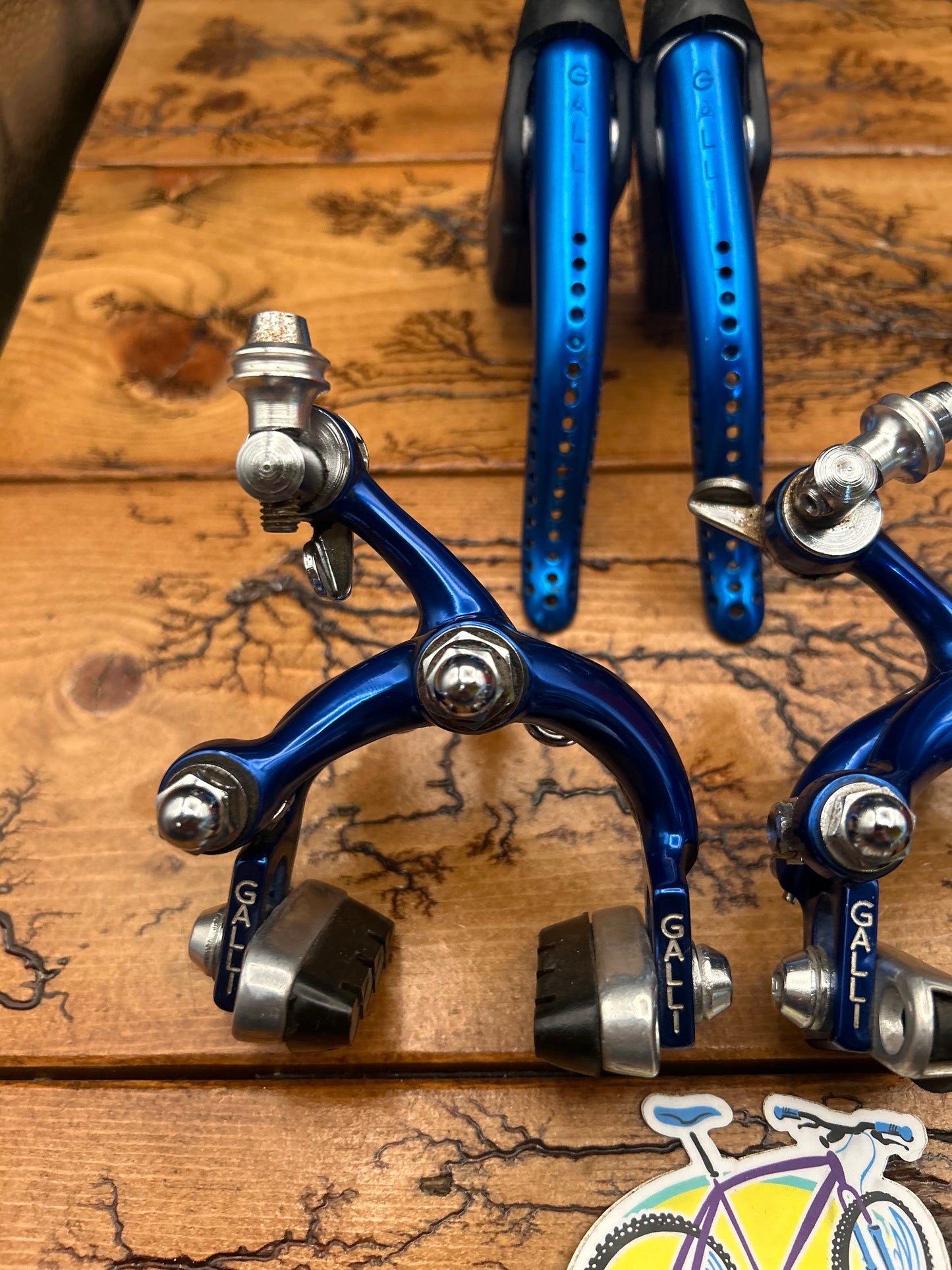 Galli Criterium Blue Anodized Brake Levers And Aerodynamic KL Brakes
