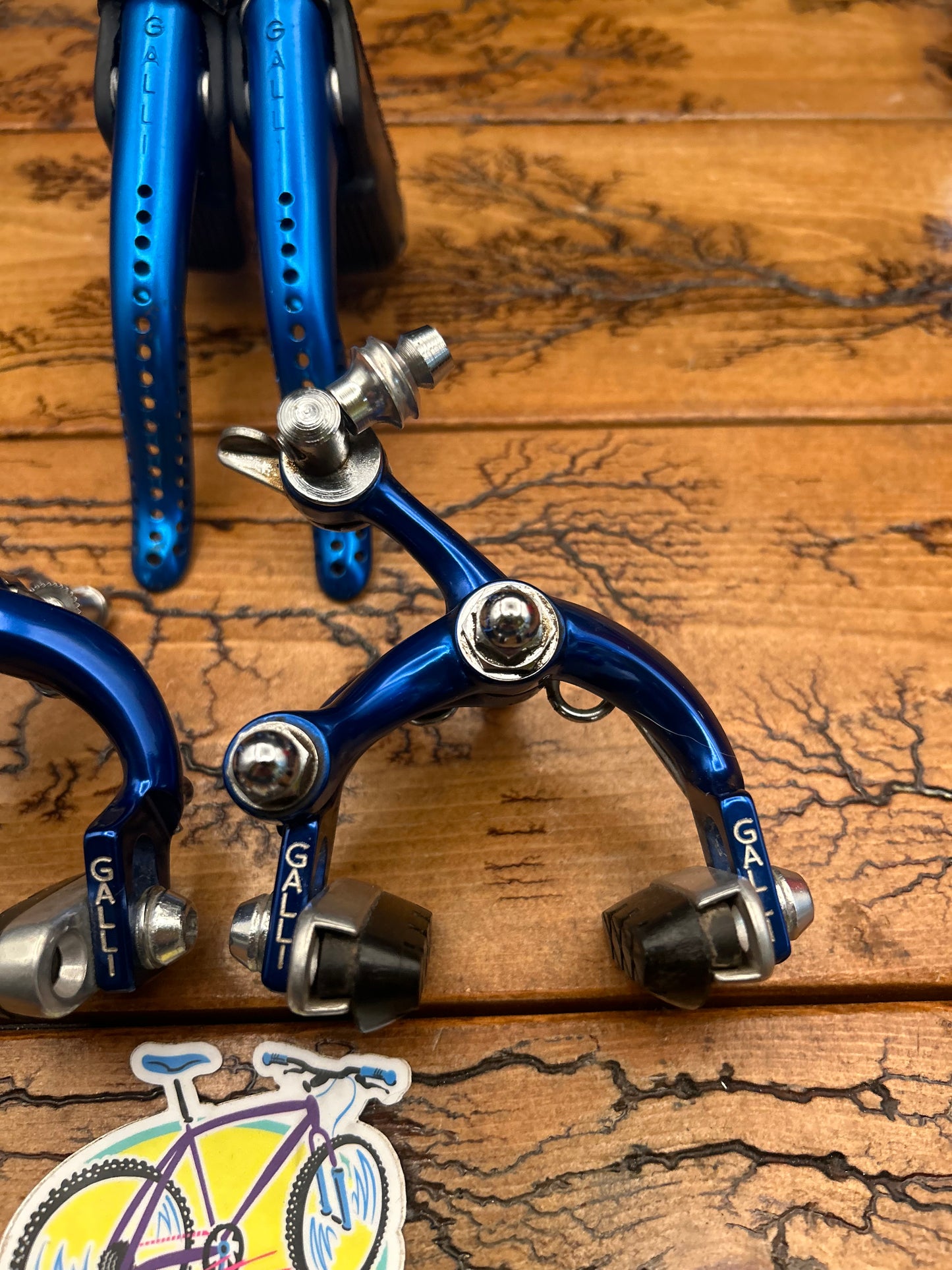 Galli Criterium Blue Anodized Brake Levers And Aerodynamic KL Brakes