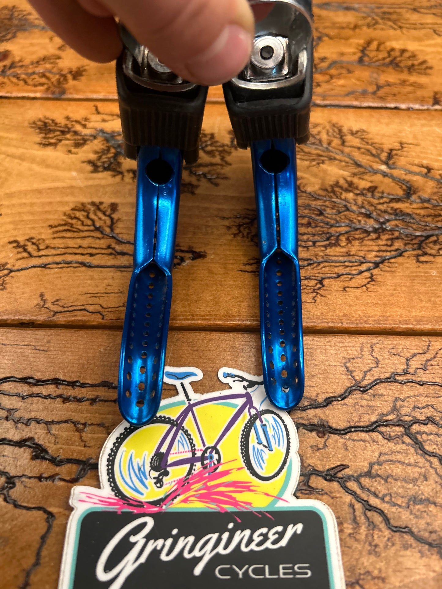 Galli Criterium Blue Anodized Brake Levers And Aerodynamic KL Brakes