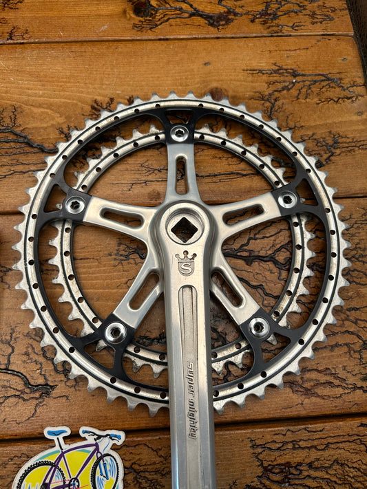 Sugino Super Mighty Competition 52/42 Drilled Chainrings 172.5mm Crankset