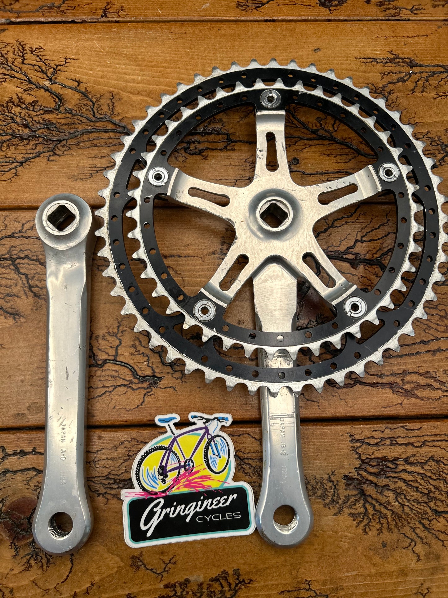 Sugino Super Mighty Competition 52/42 Drilled Chainrings 172.5mm Crankset
