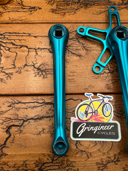 Topline Double 130 BCD 175mm Turquoise Crankset