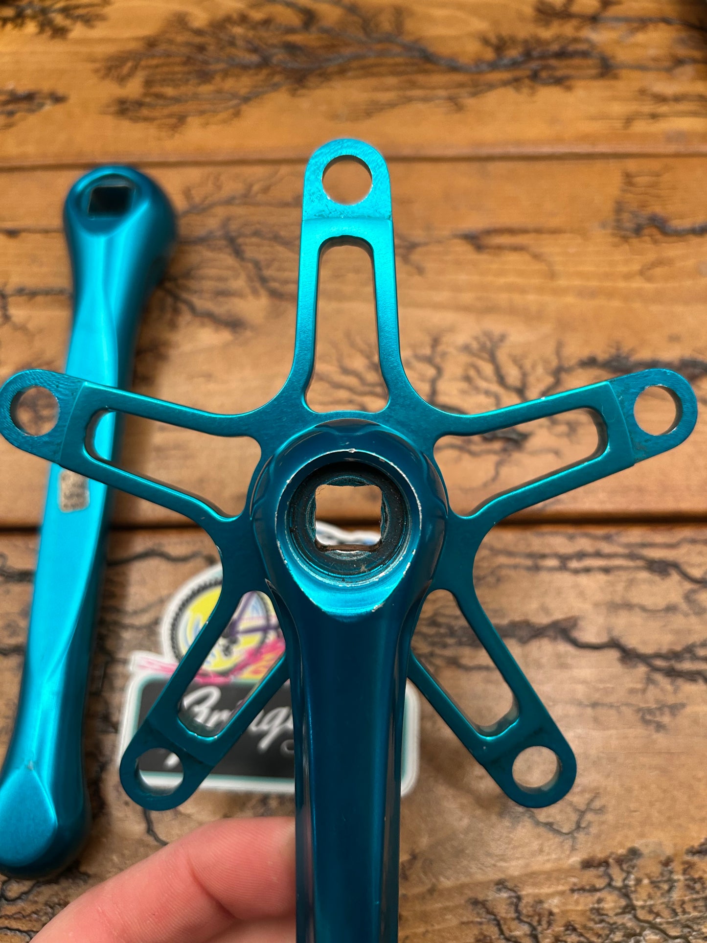 Topline Double 130 BCD 175mm Turquoise Crankset