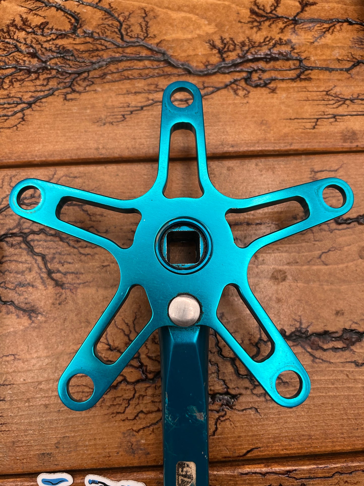 Topline Double 130 BCD 175mm Turquoise Crankset