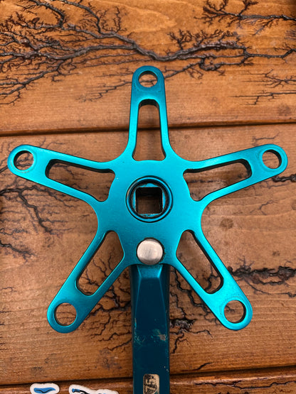 Topline Double 130 BCD 175mm Turquoise Crankset