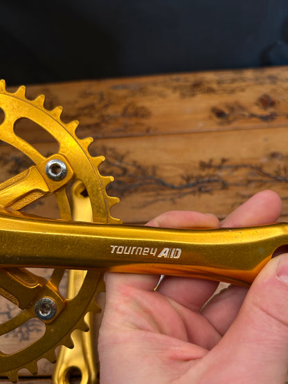 Takagi Tourney AD 170mm 44 Tooth Gold Anodized Crankset